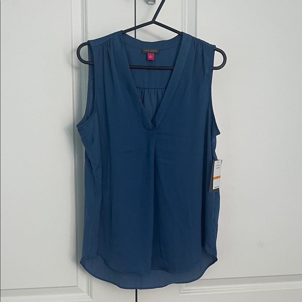 Vince Camuto Deep Blue Sleeveless Blouse